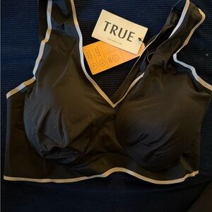 True & Co. Black and Gray Women's Bra